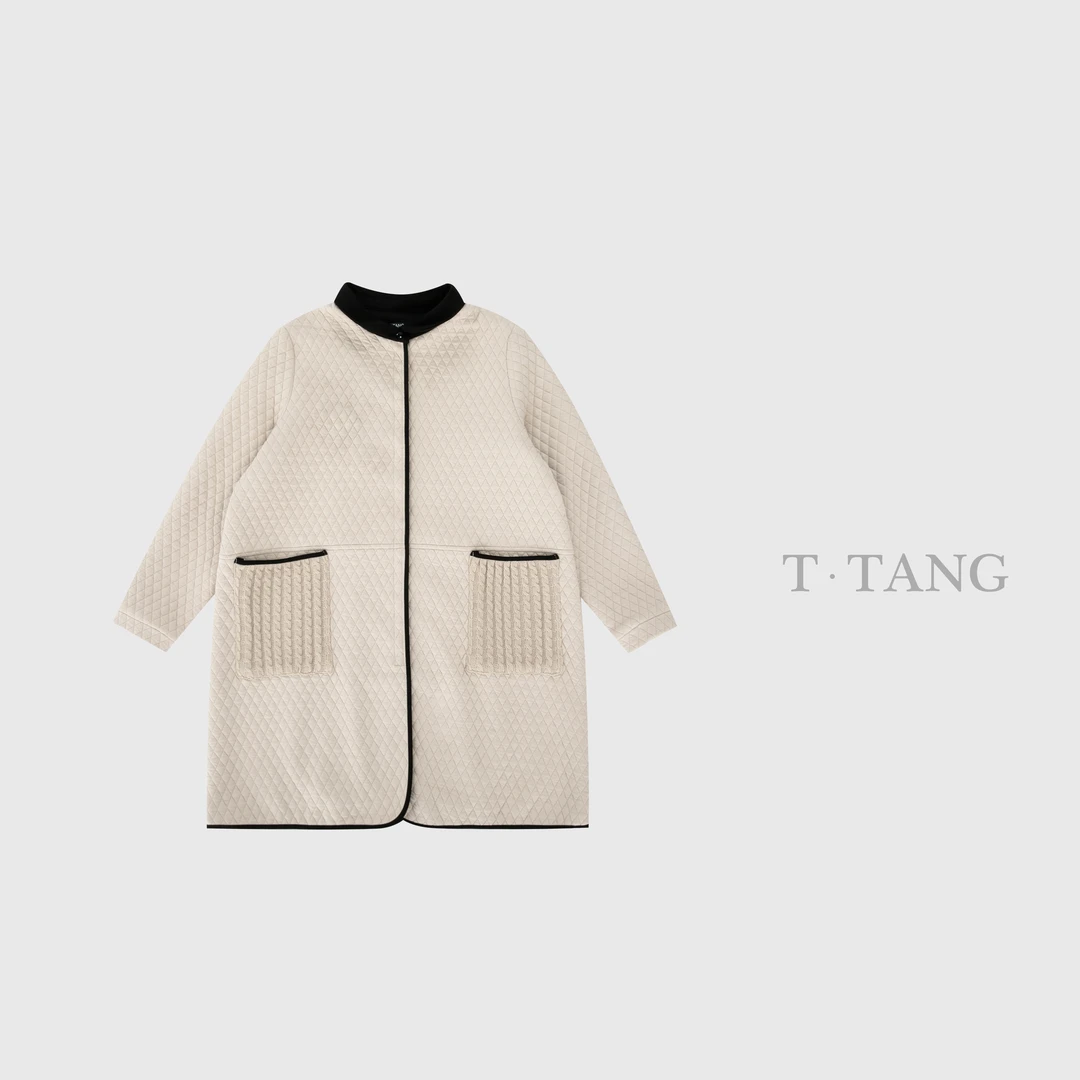 秋季390g夹丝提花菱形格棉保暖时尚休闲菱形格提花棉衣【3092】