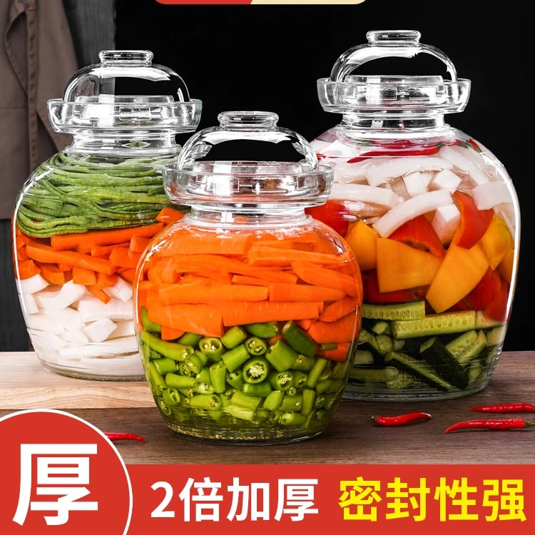 【居家精选】四川泡菜坛子大号腌菜罐家用玻璃酸菜腊八蒜咸菜玻璃罐