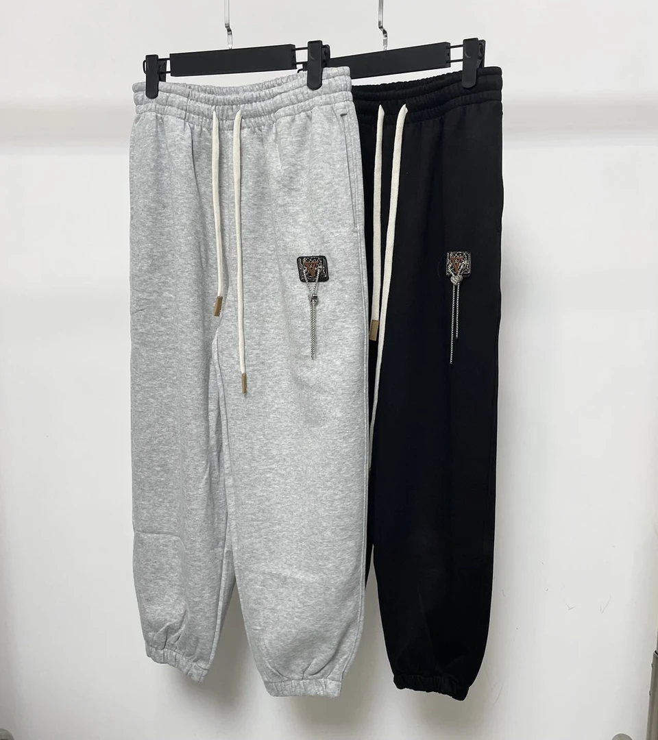 （001）7705时尚休闲百搭简约宽松抽绳松紧腰裤