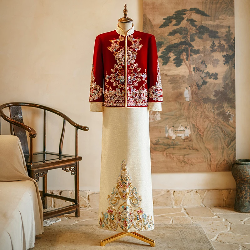 男士秀禾服新郎服结婚2025新款接亲婚服中式礼服敬酒服男装秀和服