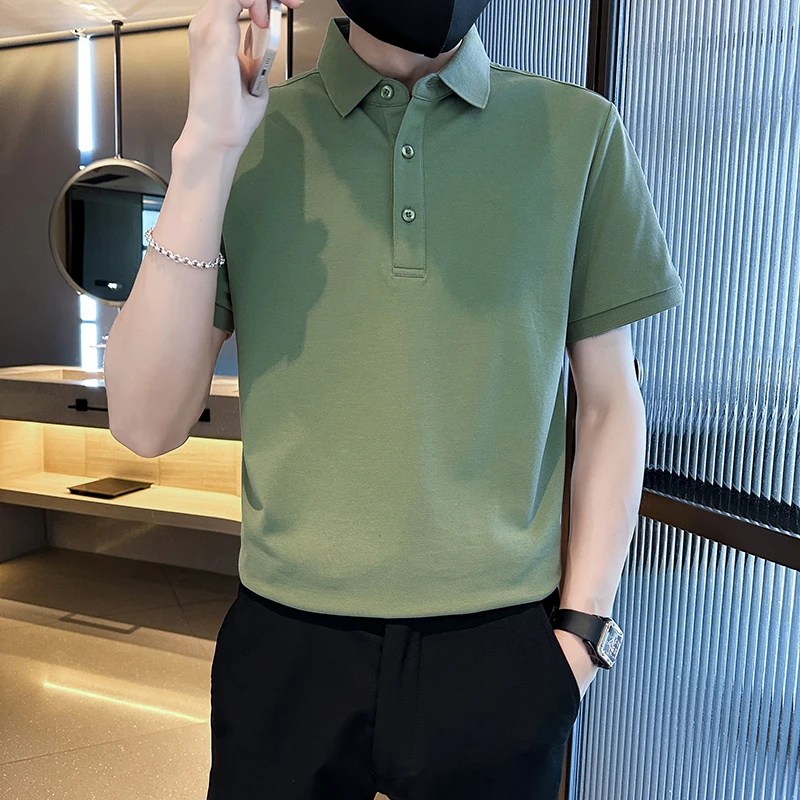 短袖t恤男士夏季薄款韩版休闲翻领体恤潮流商务百搭半截袖polo衫