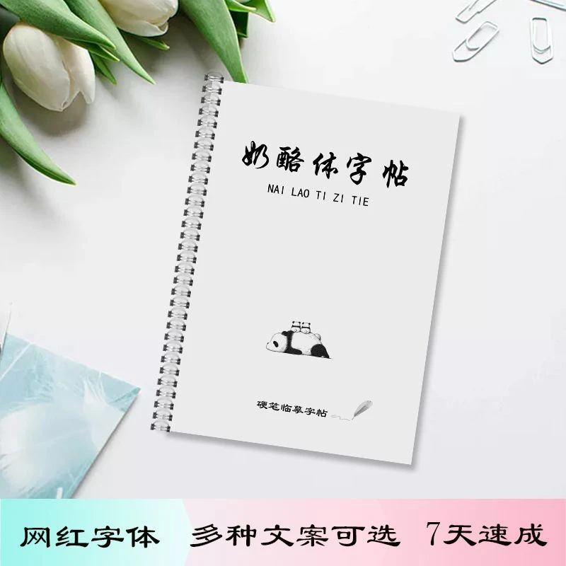 奶酪体女神字体小清新硬笔经典语录文案摘抄小说女生硬笔练字帖