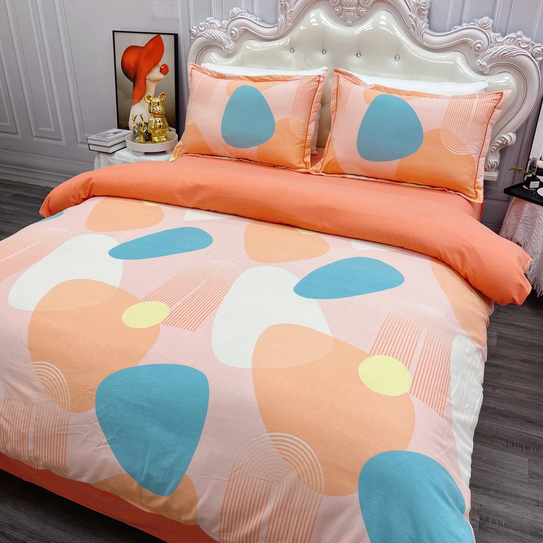 秋冬加厚80支纯棉100斜纹全棉床上用品被套四件套亲肤裸睡不起球