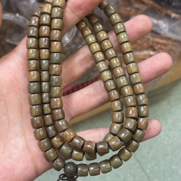 维腊木(绿檀)手串/手链7×8直切108手串手串手串手串