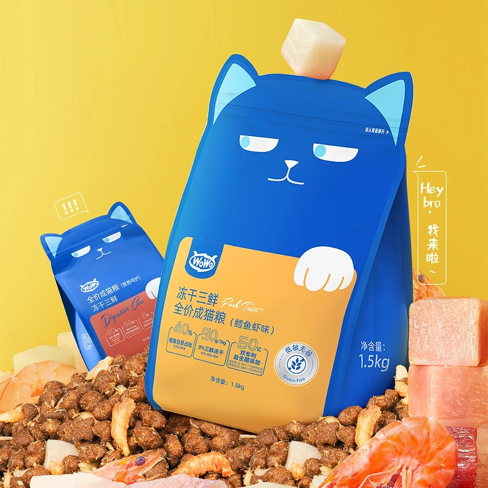 wowo喔喔经典猫粮全价猫咪营养无谷物成猫猫粮猫干粮冻干成猫主粮