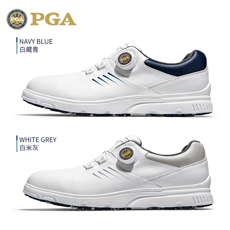 美国PGA 百年品牌 高尔夫球鞋男鞋防水运动旋钮鞋带鞋子golf鞋