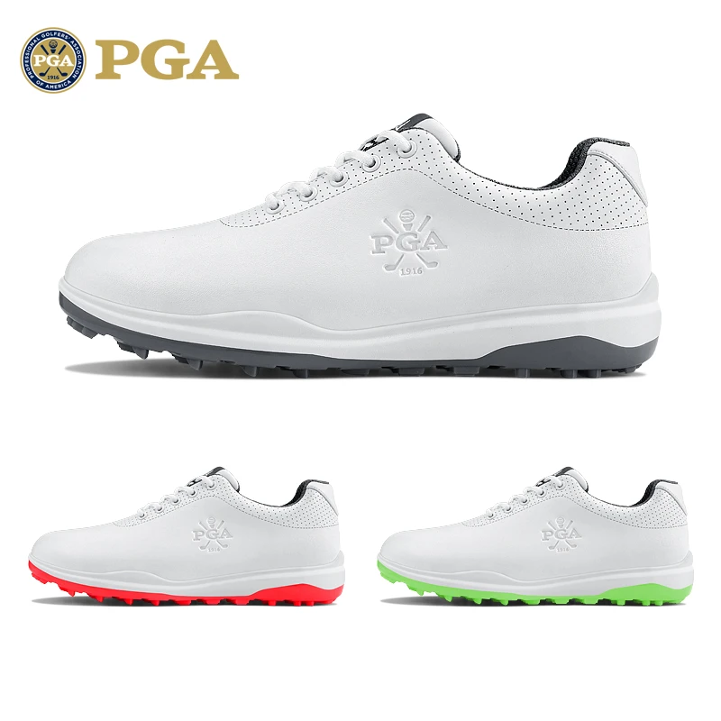 美国PGA 新品 高尔夫球鞋 女士防水鞋子 防侧滑鞋钉 舒适柔软鞋底