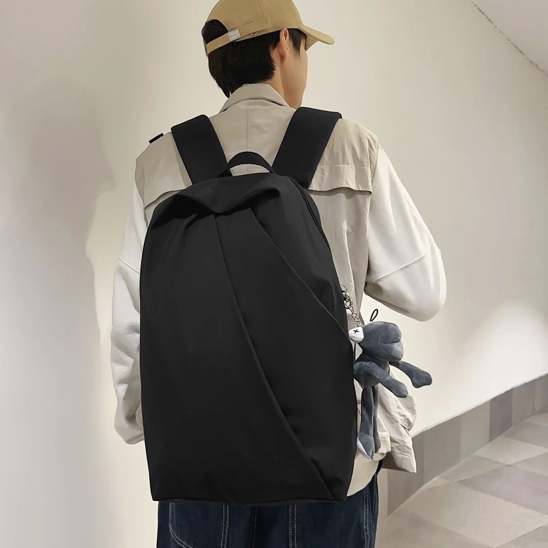 日系原宿ins双肩包男休闲简约大容量背包女初中生高中学生书包潮