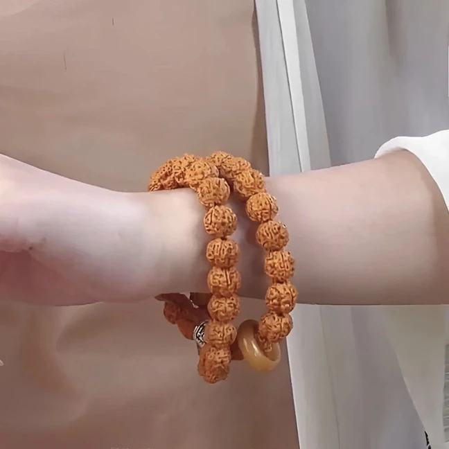 卡9爆肉树王小金刚手串缠绕式招财菩提文玩男女佛珠手持双圈手串