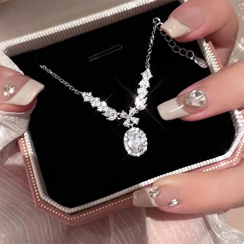 铜合金项链 超仙天使之翼项链女轻奢气质时尚甜美潮流行锁骨颈链