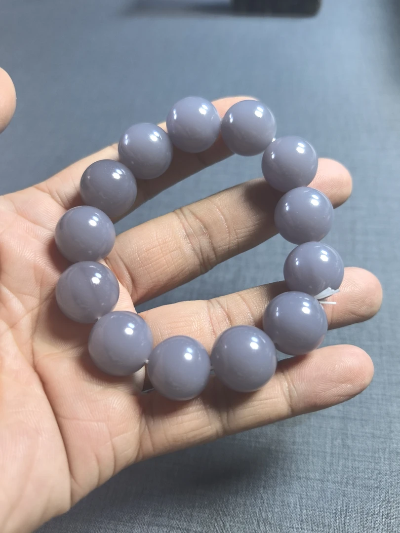 A和田玉烟紫16手串