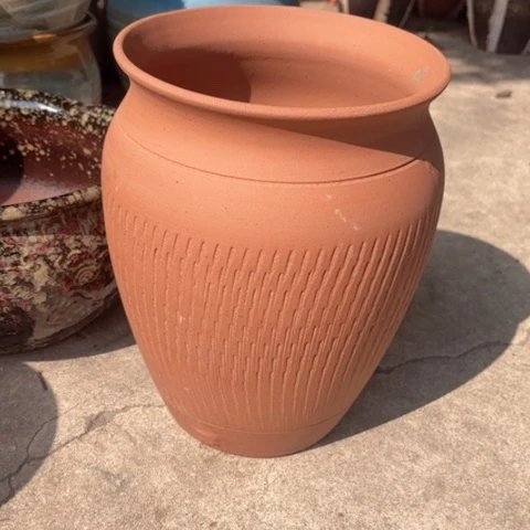 紫砂茶碗红陶口径20高度28