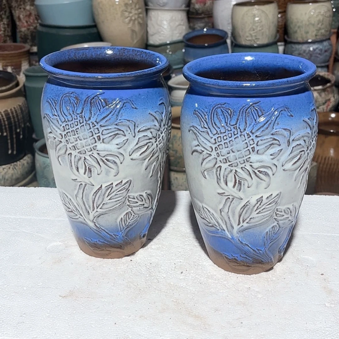 【闪购商品】紫砂花盆14*24 尺寸两个