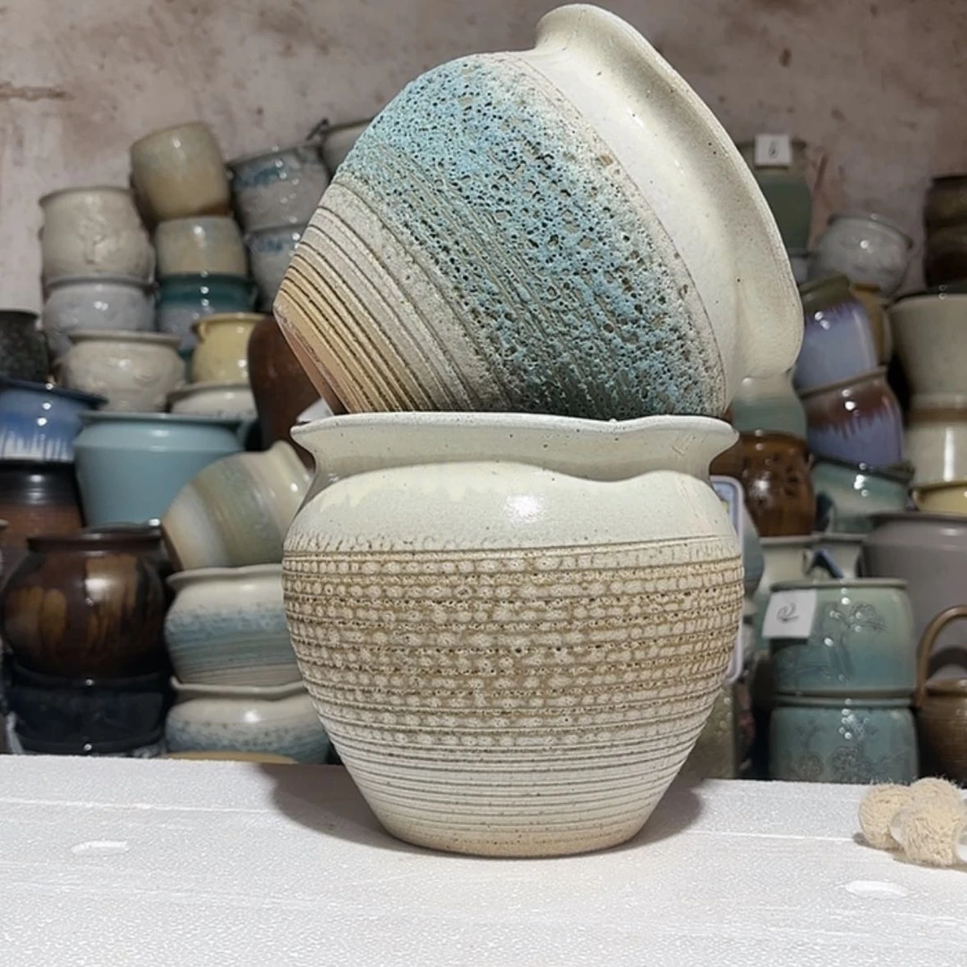 【闪购商品】紫砂花盆20*18尺寸两个