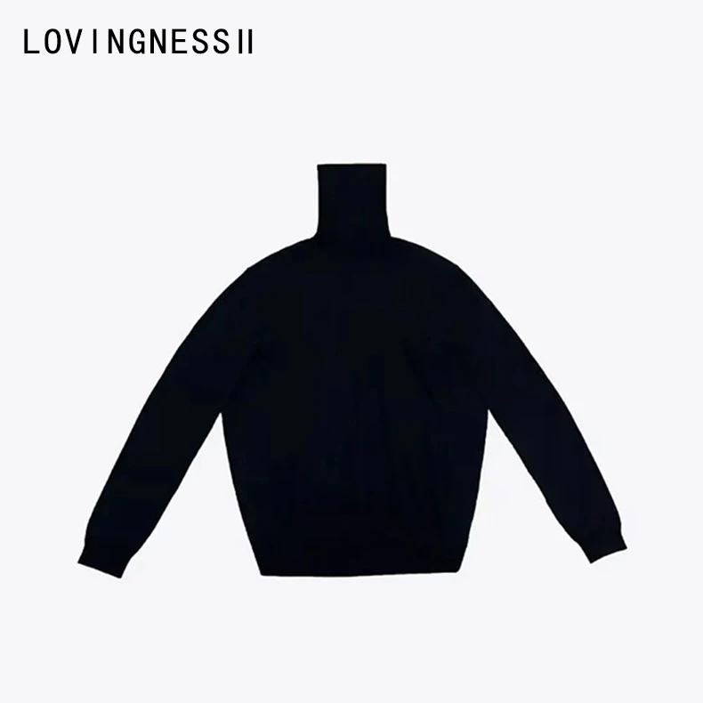 小众设计龟背毛衣简约显瘦高领针织套头长袖上衣女