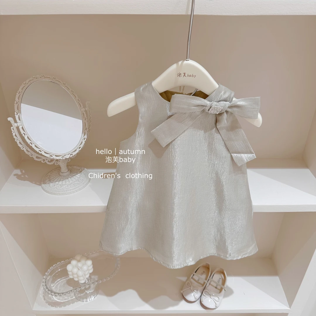 女宝宝夏装新款连衣裙2024女童背心裙洋气A字裙儿童童装