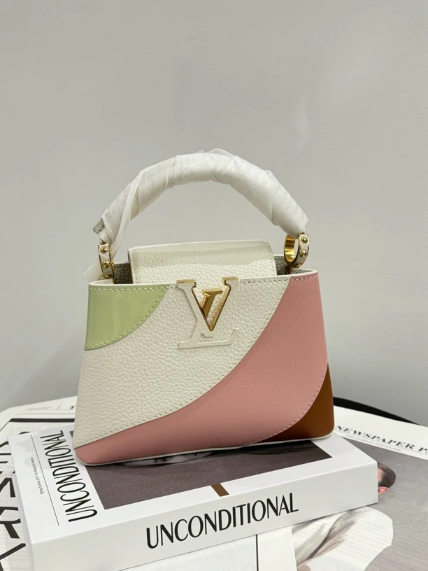 99新 LouisVuitton/路易威登 capucine mini 冰淇凌全套 拍下送检