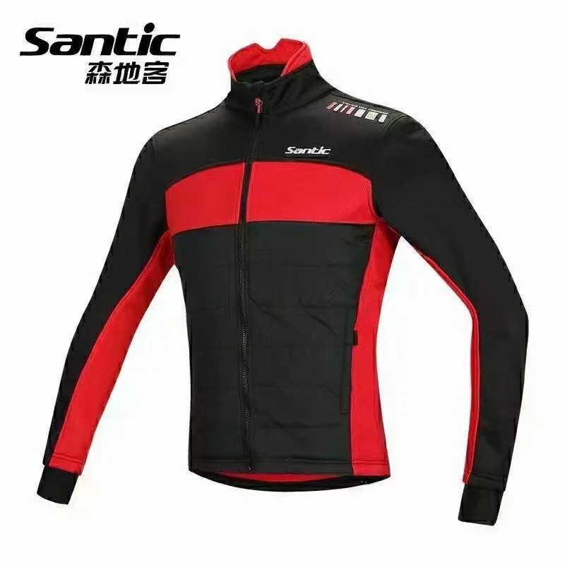 Santic森地客 男式冬季衔缝骑行棉服保暖防风舒适骑行服上衣 古拉