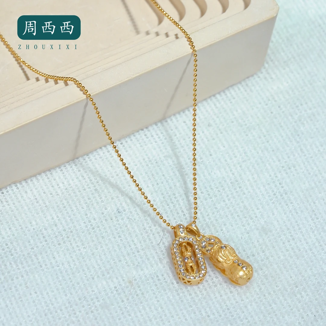 周西西 吊坠925银 貔貅金刚杵吊坠（不含链）时尚百搭多样性发15558