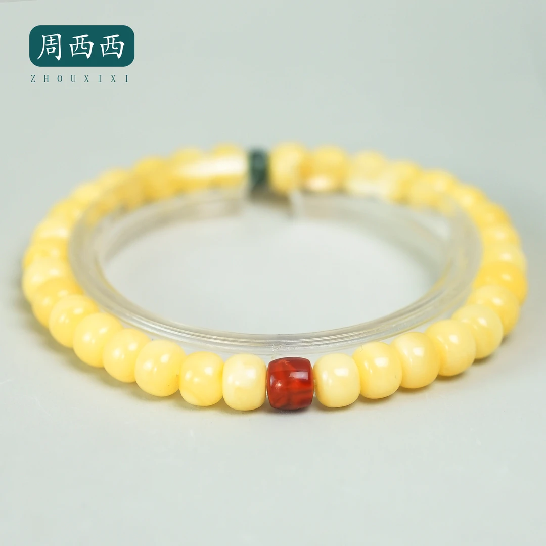 周西西精美珠宝琥珀蜜蜡手串6.5mm气质时尚百搭多样性发货14839