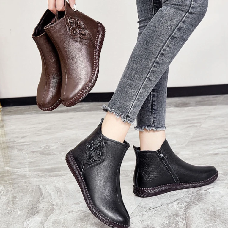 2024新款时尚百搭短靴舒适潮流平底女士短靴A3303//AL