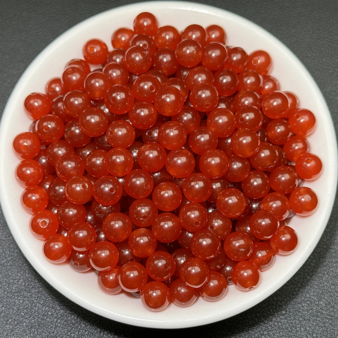 散珠天然鸽血红 8mm 50颗（赠弹力绳）Z026