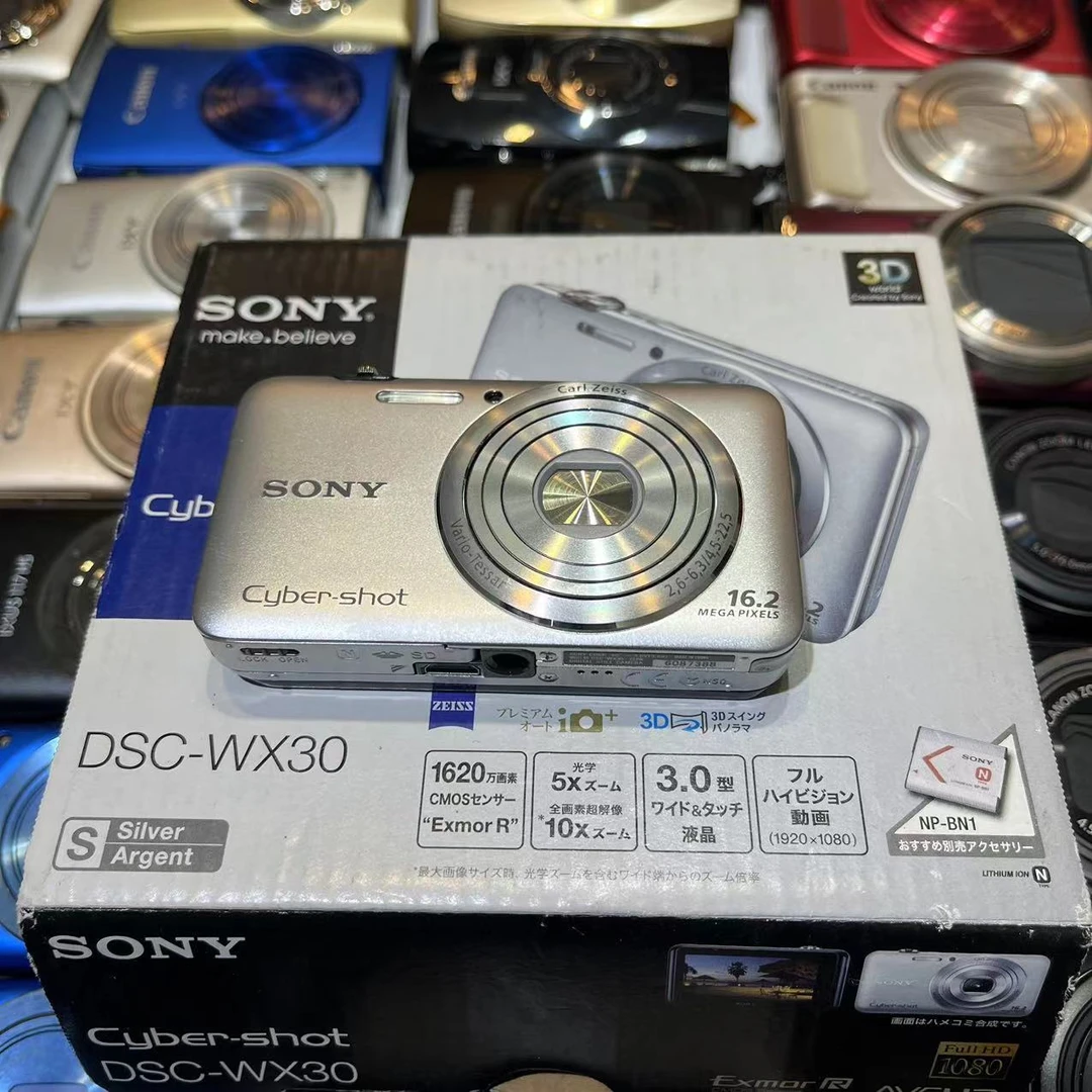 99新 Sony/索尼 索尼WX30小长焦数码相机 带原盒包装 配件齐全