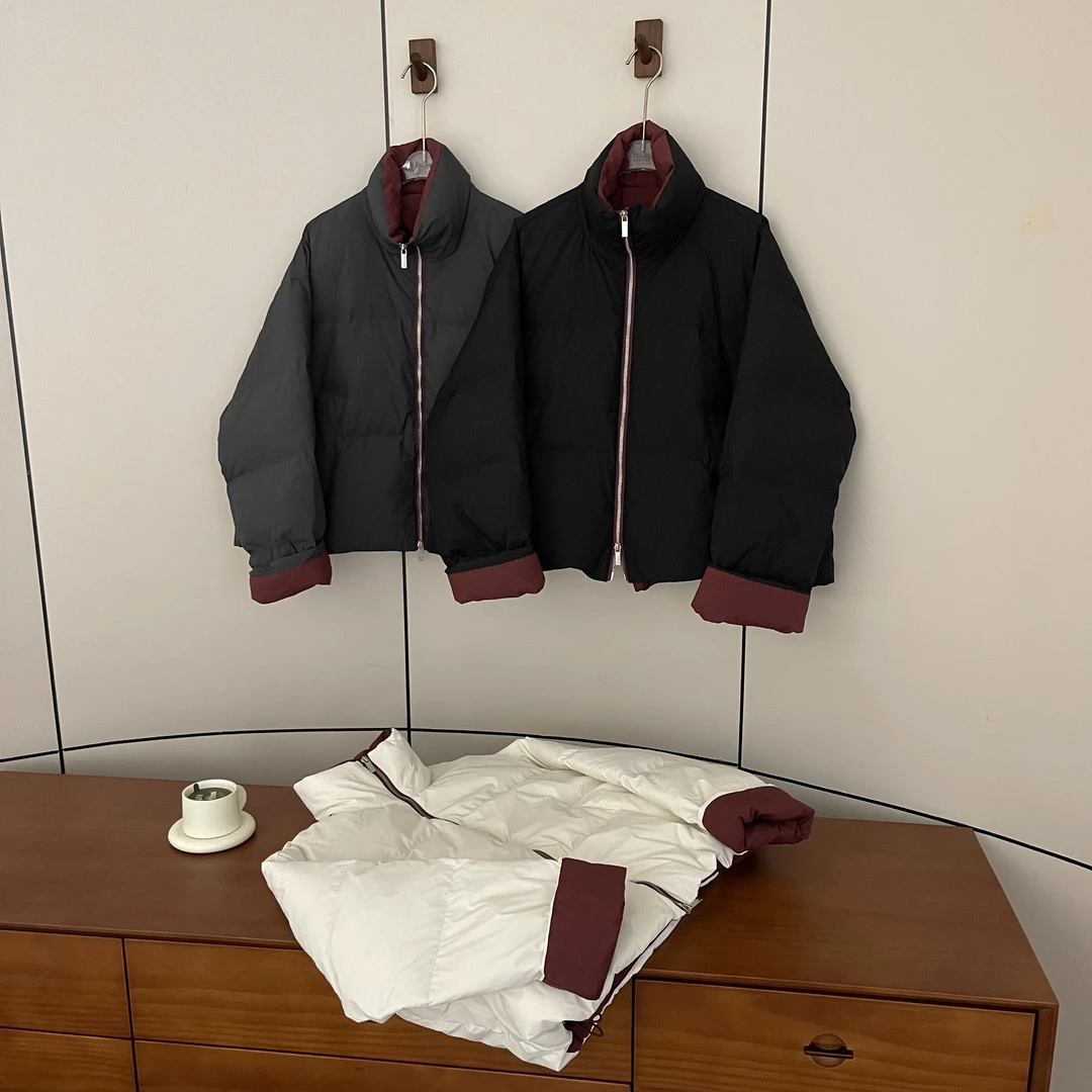 FUJIA STYLE新款韩版时尚休闲简约撞色立领羽绒服YR81638