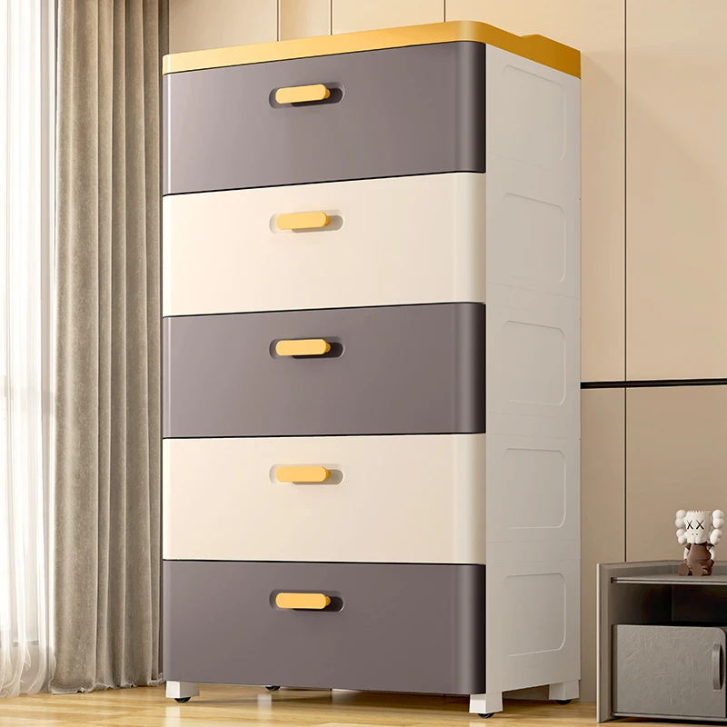 加厚抽屉式收纳柜多层置物柜家用零食塑料收纳箱卧室床头储物柜子