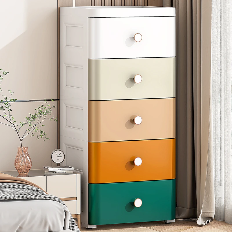 抽屉式收纳柜儿童零食网红客厅衣服多层塑料床头家用置物柜储物柜