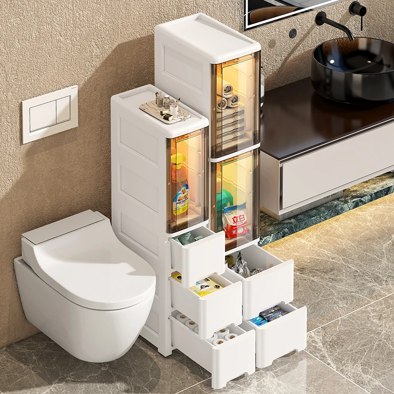 25CM卫生间夹缝抽屉式收纳柜缝隙窄柜厨房家用置物架卧室储物柜子