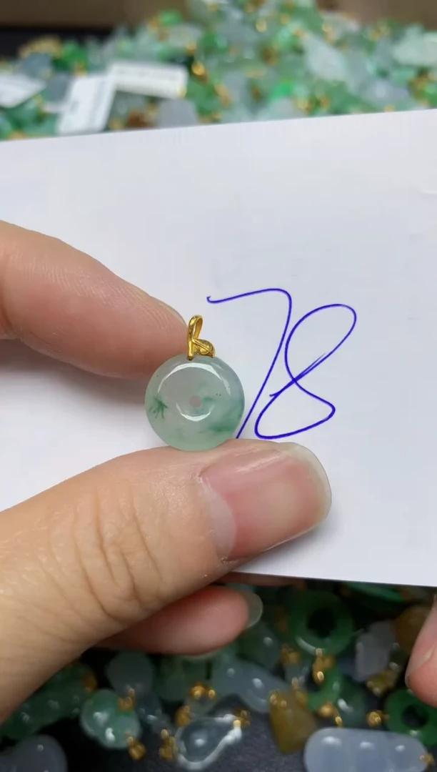 【闪购商品】翡翠颈饰18K金镶嵌850    天然翡翠A货