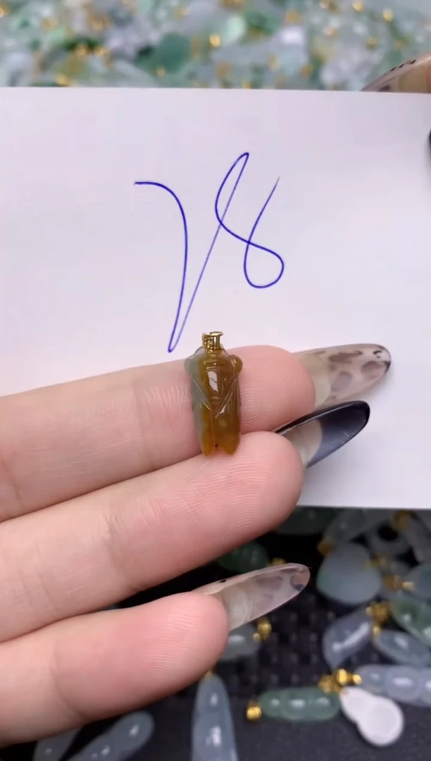 【闪购商品】翡翠颈饰18K金镶嵌313  天然翡翠A货