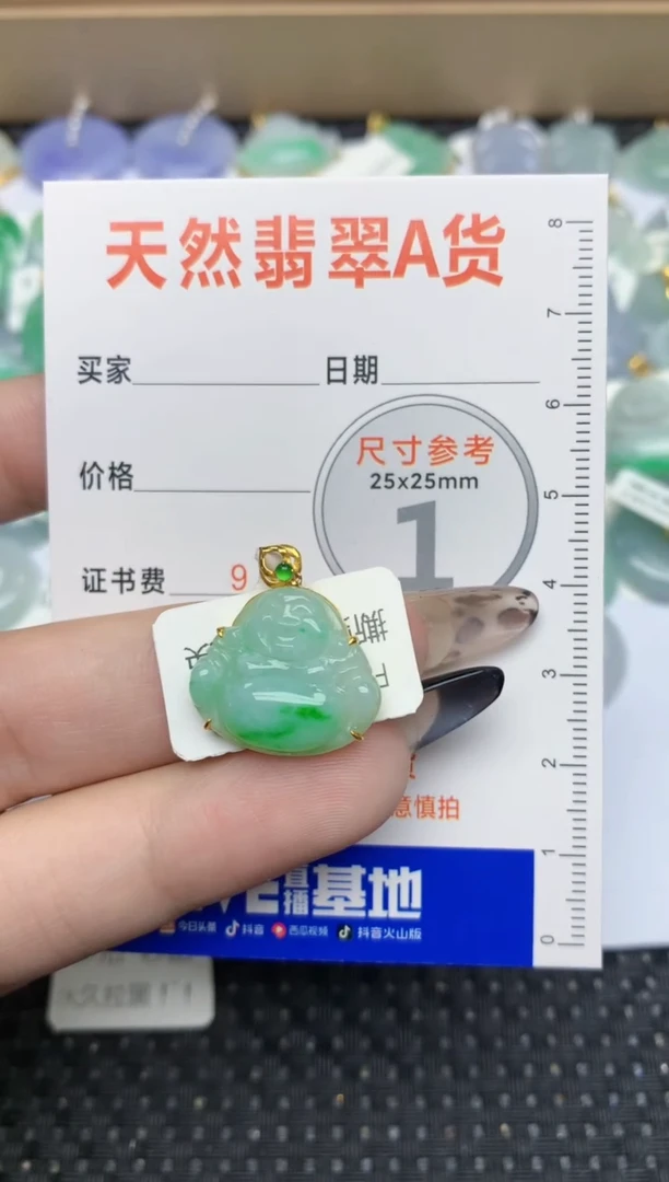 【闪购商品】翡翠颈饰18K金镶嵌141  天然翡翠A货1