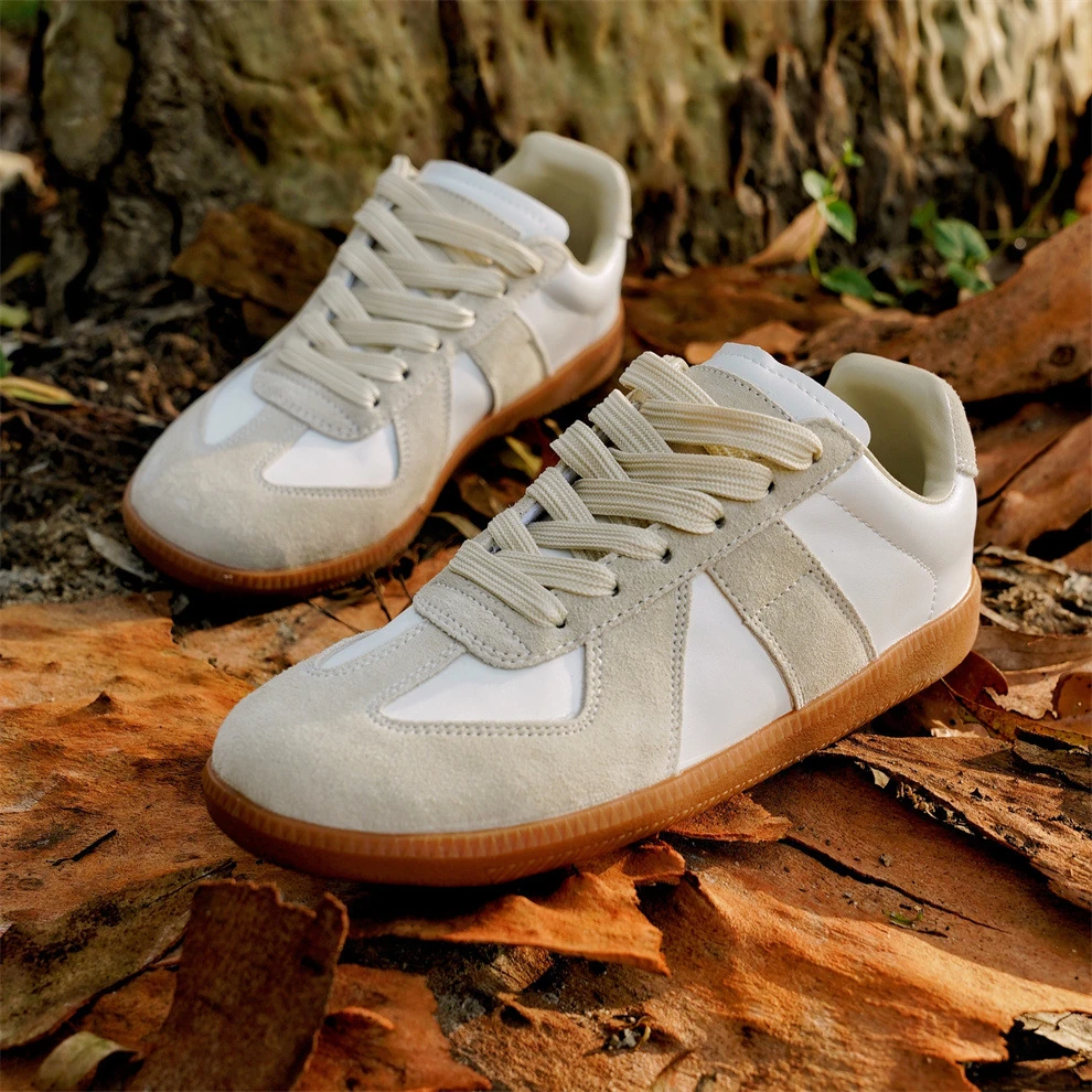 复古德训运动休闲低帮板鞋男女同款百搭透气软底情侣时尚莆田鞋