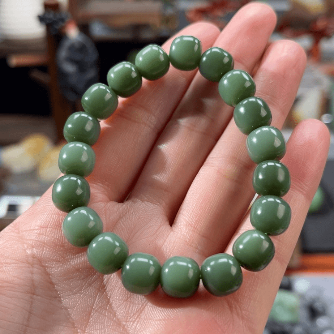 【闪购商品】和田玉（碧玉）颈饰未镶嵌老型手串