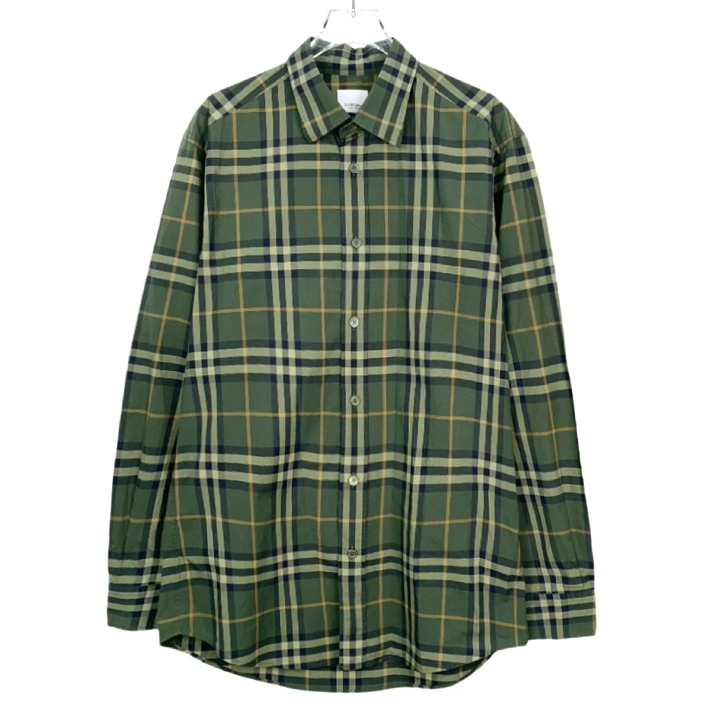 99新 XH 010296 Burberry bbr 博柏利 格纹长袖衬衫 M码