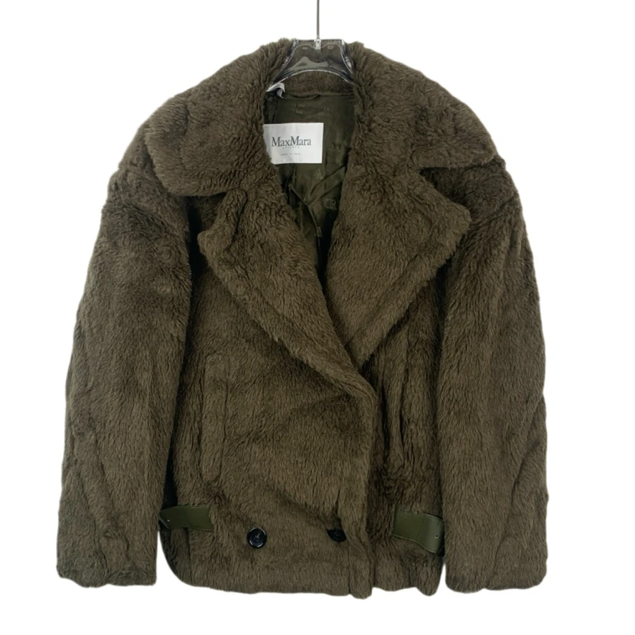 A级 020056 Maxmara 绿色泰迪短款羊毛外套 38码