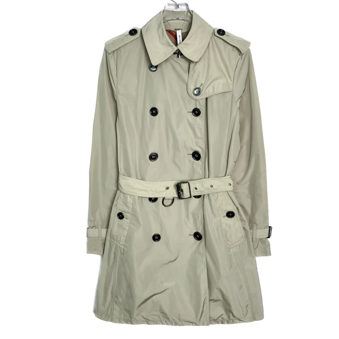 95新 0008324 Burberry 博柏利 翻领双排扣腰带款风衣外套 38码