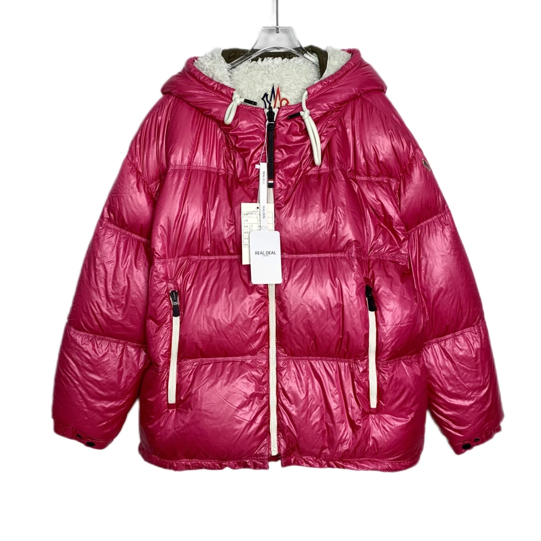 99新 0008337 Moncler 蒙口 徽标刺绣连帽羽绒双面穿拉链外套 4码