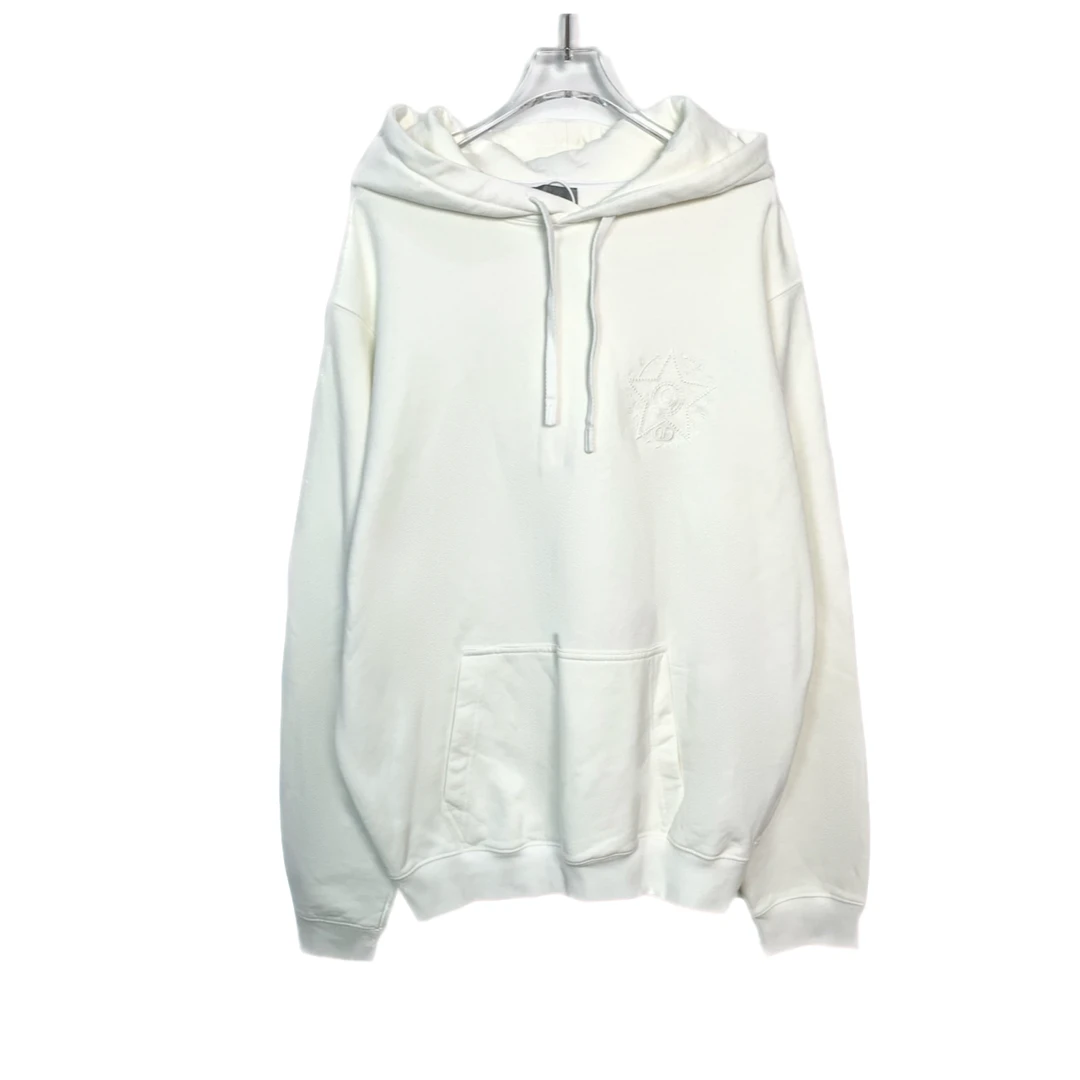 99新 DIOR/迪奥 002769 星星刺绣连帽长袖卫衣 白色 M码