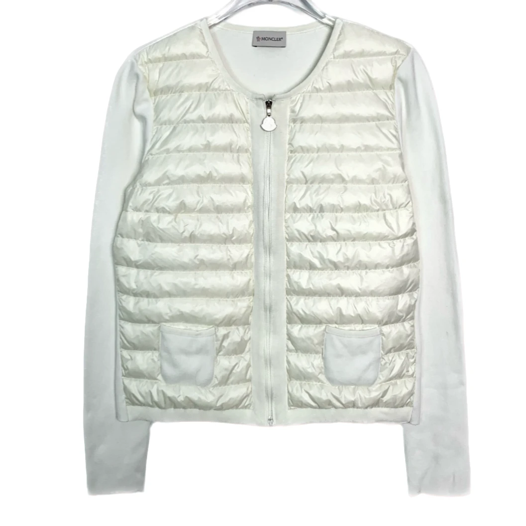 95新 XH 006192 Moncler 蒙口 徽标贴饰圆领绗缝羽绒服 M码