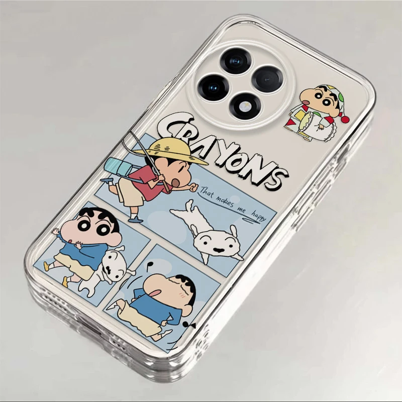 一加ace2适用手机壳蜡笔小新秋游卡通透明全包软硅胶防摔保护男