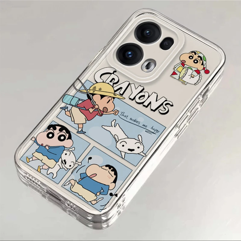 oppoReno13pro适用手机壳蜡笔小新秋游卡通透明全包软硅胶防摔保