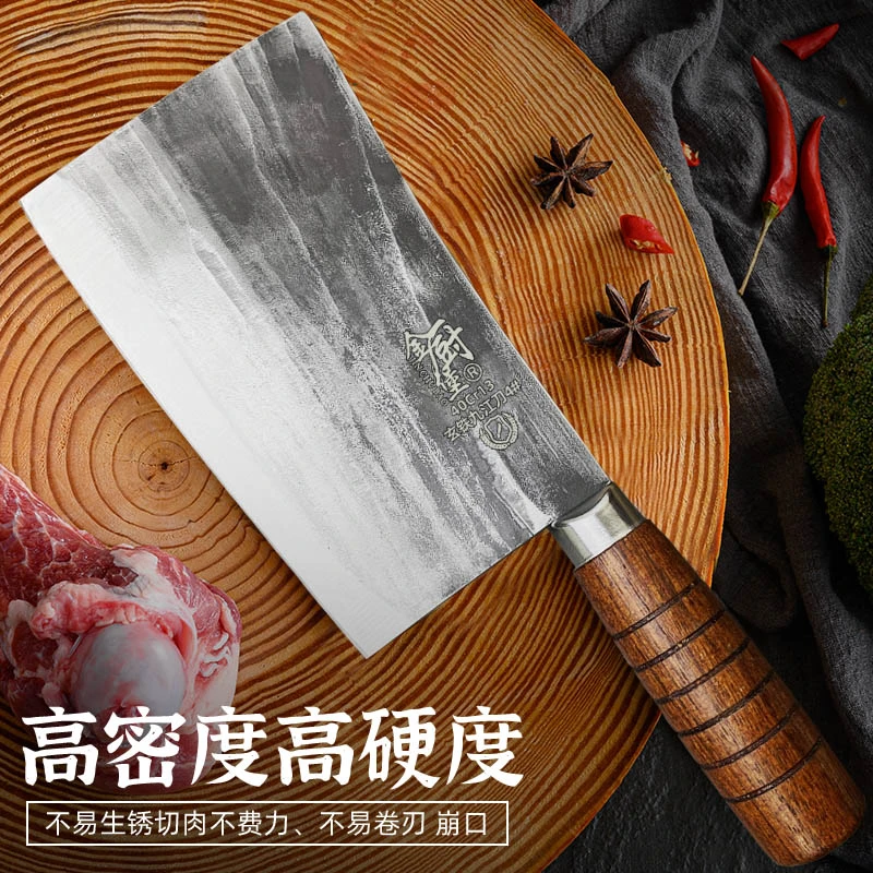 金厨堡烧腊熟食刀手工锻打锋利快餐店专用斩鸡鸭鹅刀具磨刀工具