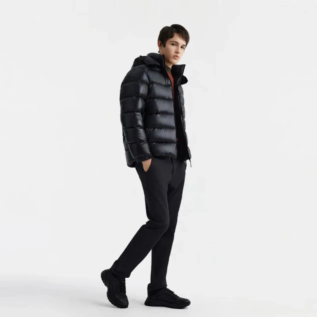 BIEMLFDLKK/比音勒芬24冬季新款男士面包服蓬松保暖连帽羽绒服