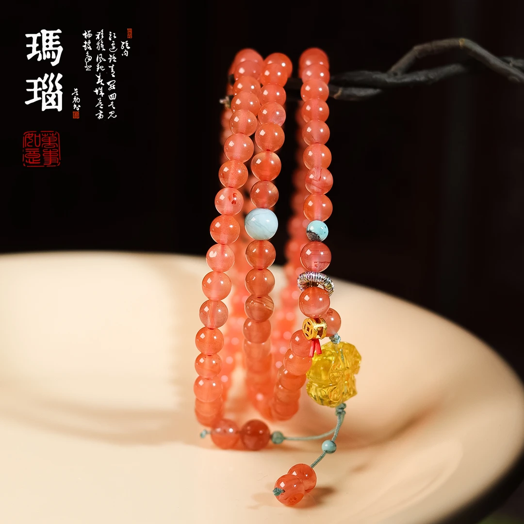 三圈玛瑙手链 S11 多样性发颜色微差发货件数一