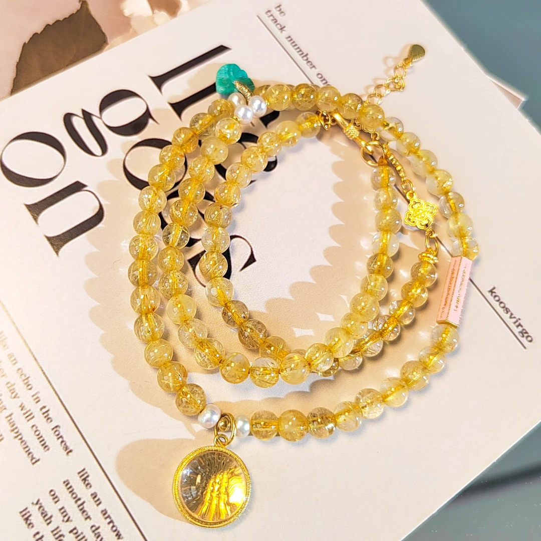 金发晶项链 M09 多样性发颜色微差 发货件数一