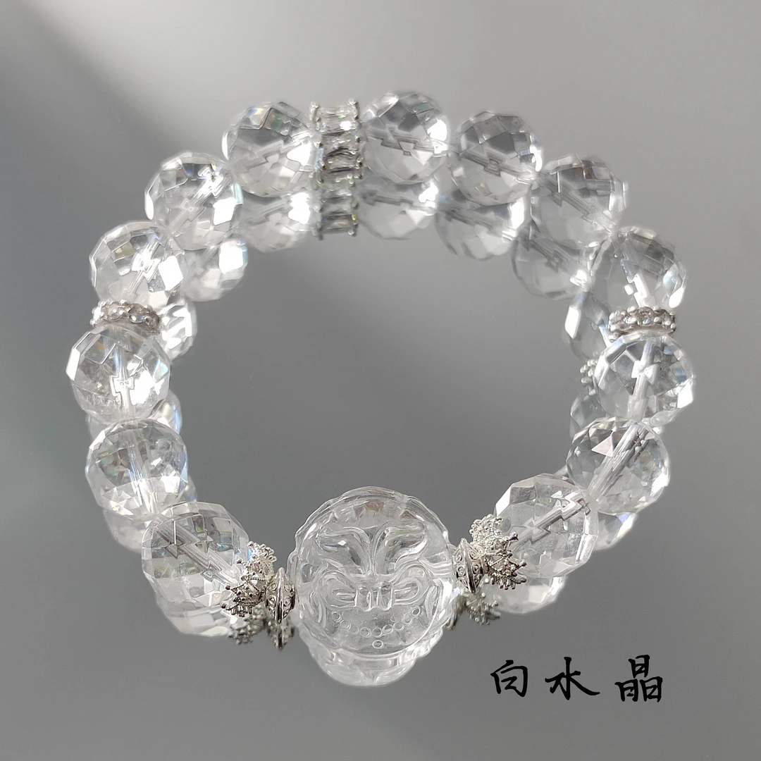 白水晶趴趴狐手链 XL137 多样性发颜色微差 发货件数一