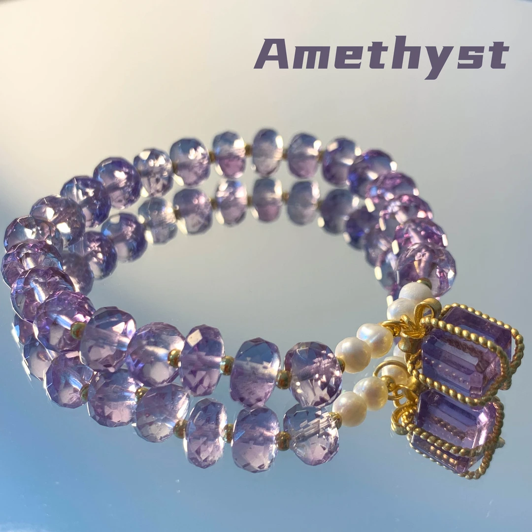 A65 紫水晶礼物盒子手链 多样性发颜色微差 发货件数一